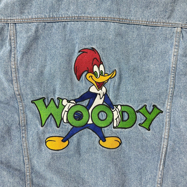 Universal Studios Woody Woodpecker Vintage Denim Jacket - vintage starter karlkani sergiotacchini