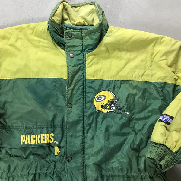 Green Bay Packers Vintage Parka Jacket - vintage starter karlkani sergiotacchini