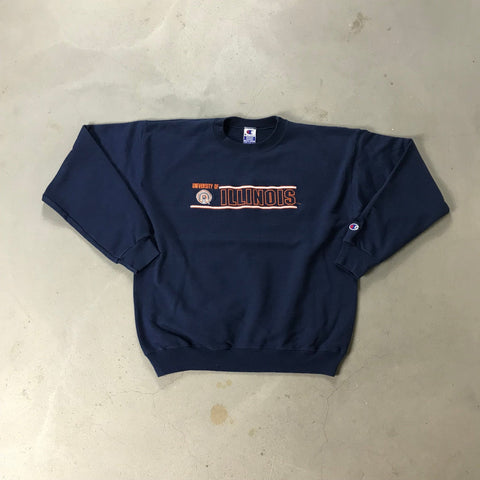Illinois University Vintage Crewneck - vintage starter karlkani sergiotacchini