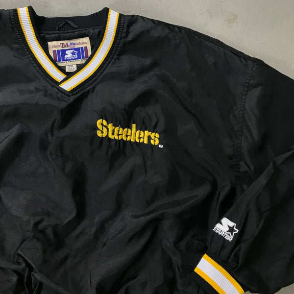 Pittsburgh Steelers Windbreaker Pullover Woodsman - vintage starter karlkani sergiotacchini