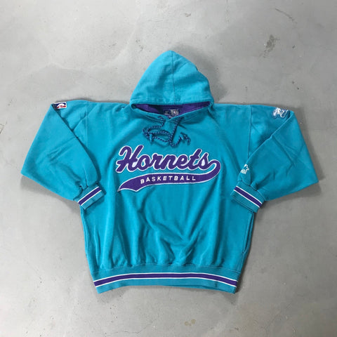Charlotte Hornets Vintage Starter Hoodie - vintage starter karlkani sergiotacchini