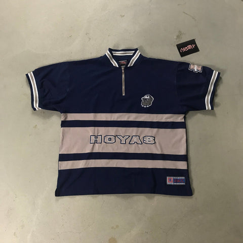 Georgetown Hoyas Vintage Zip - Up Jersey - vintage starter karlkani sergiotacchini