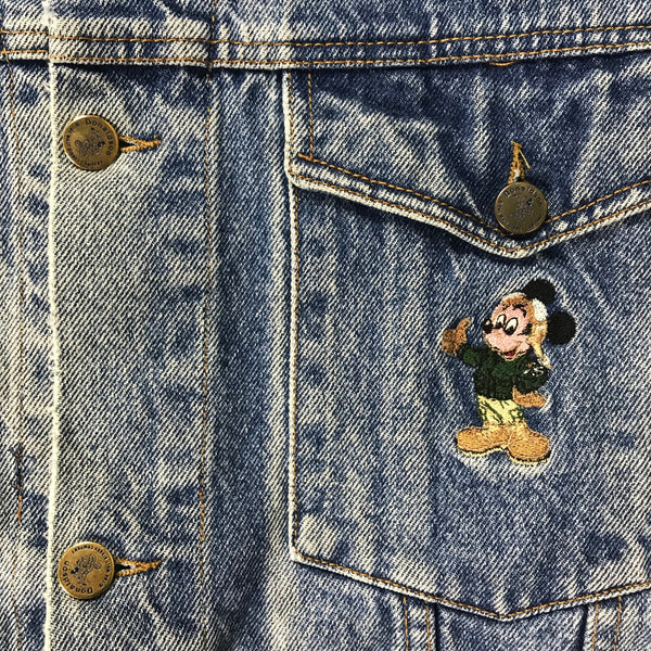 Mickey Mouse Vintage Denim Jacket - vintage starter karlkani sergiotacchini