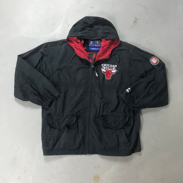 Chicago Bulls Vintage Rain Jacket - vintage starter karlkani sergiotacchini