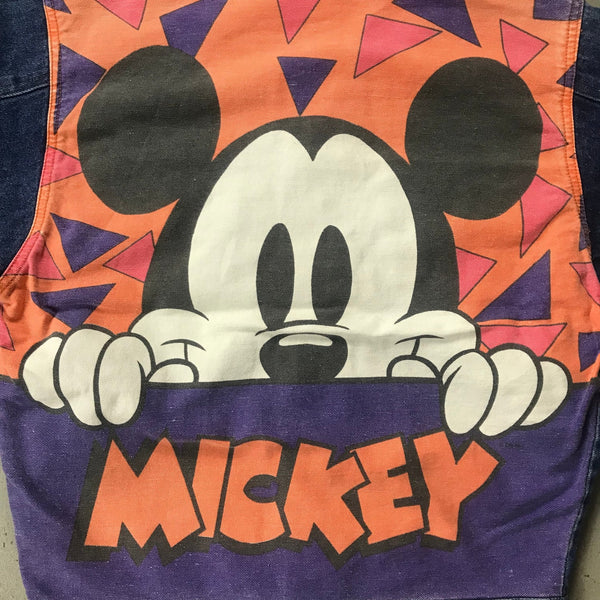 Mickey Mouse Vintage Denim Jacket - vintage starter karlkani sergiotacchini