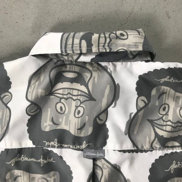 Fubu Platinum Vintage Button Shirt - vintage starter karlkani sergiotacchini