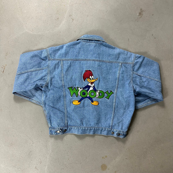 Universal Studios Woody Woodpecker Vintage Denim Jacket - vintage starter karlkani sergiotacchini