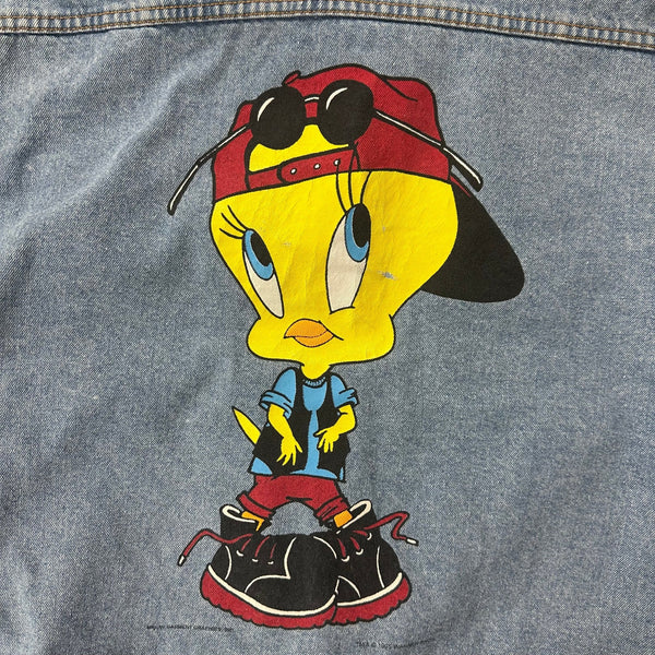 Looney Tunes Tweety Vintage Denim Jacket - vintage starter karlkani sergiotacchini