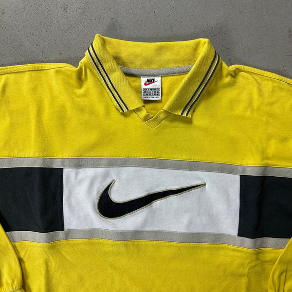 Nike Swoosh Vintage Longsleeve Polo - vintage starter karlkani sergiotacchini
