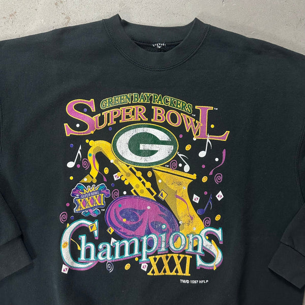 Green Bay Packers Superbowl XXXI Champions Vintage Crewneck - vintage starter karlkani sergiotacchini
