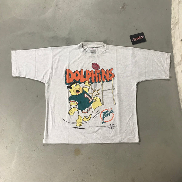 Miami Dolphins Flintstones Vintage T-Shirt - vintage starter karlkani sergiotacchini