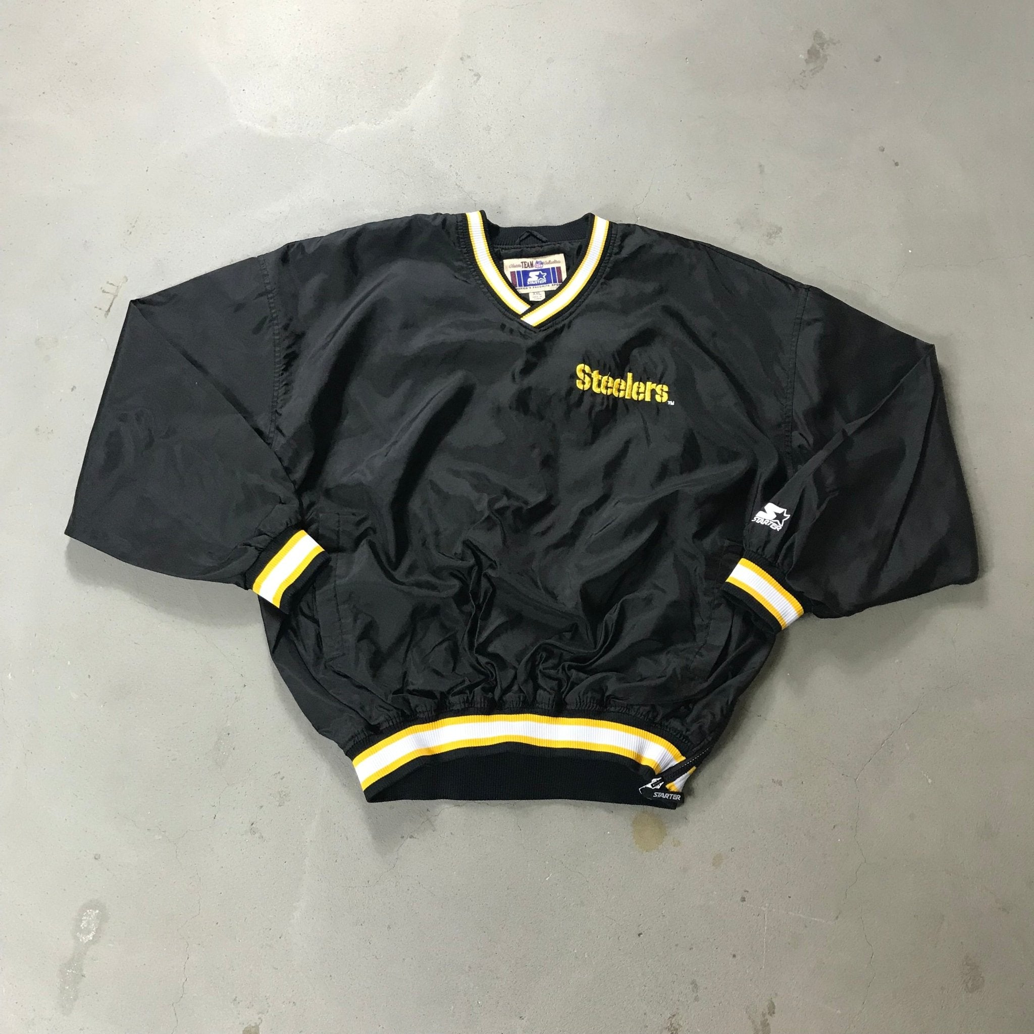 Pittsburgh Steelers Windbreaker Pullover Woodsman - vintage starter karlkani sergiotacchini