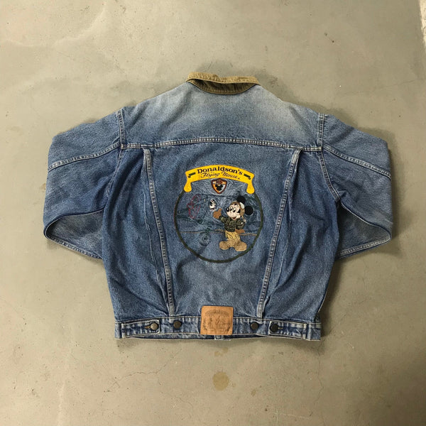 Mickey Mouse Vintage Denim Jacket - vintage starter karlkani sergiotacchini