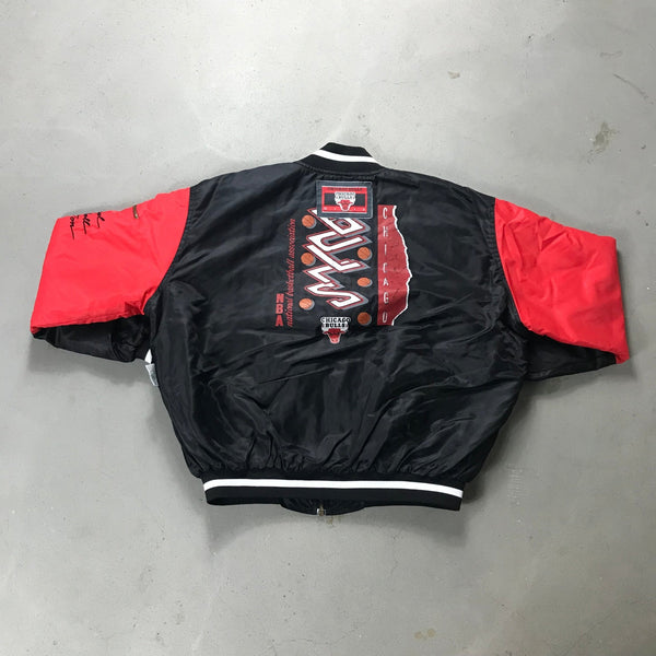 Chicago Bulls Spalding Vintage Bomber Jacket - vintage starter karlkani sergiotacchini