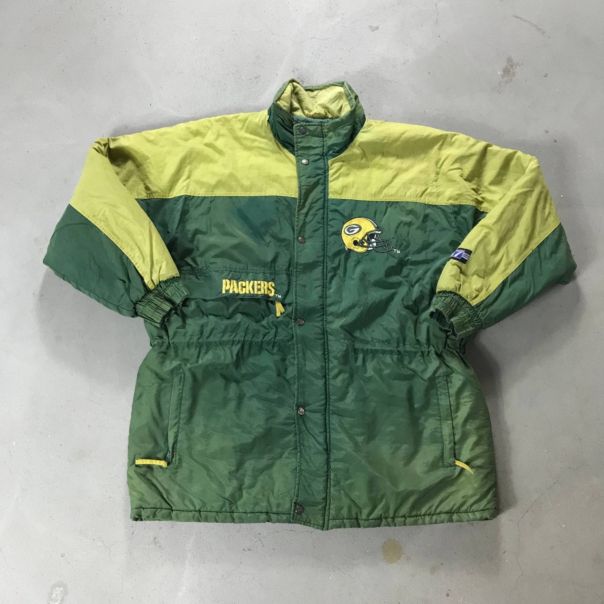 Green Bay Packers Vintage Parka Jacket - vintage starter karlkani sergiotacchini