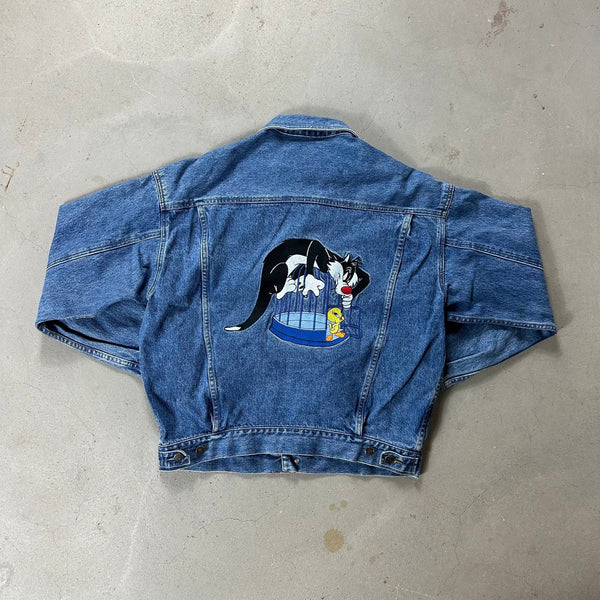 Looney Tunes Vintage Denim Jacket - vintage starter karlkani sergiotacchini