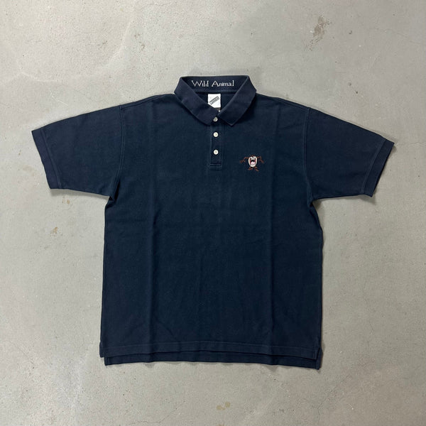 Warner Bros Wild Animal Taz Vintage Polo Shirt - vintage starter karlkani sergiotacchini
