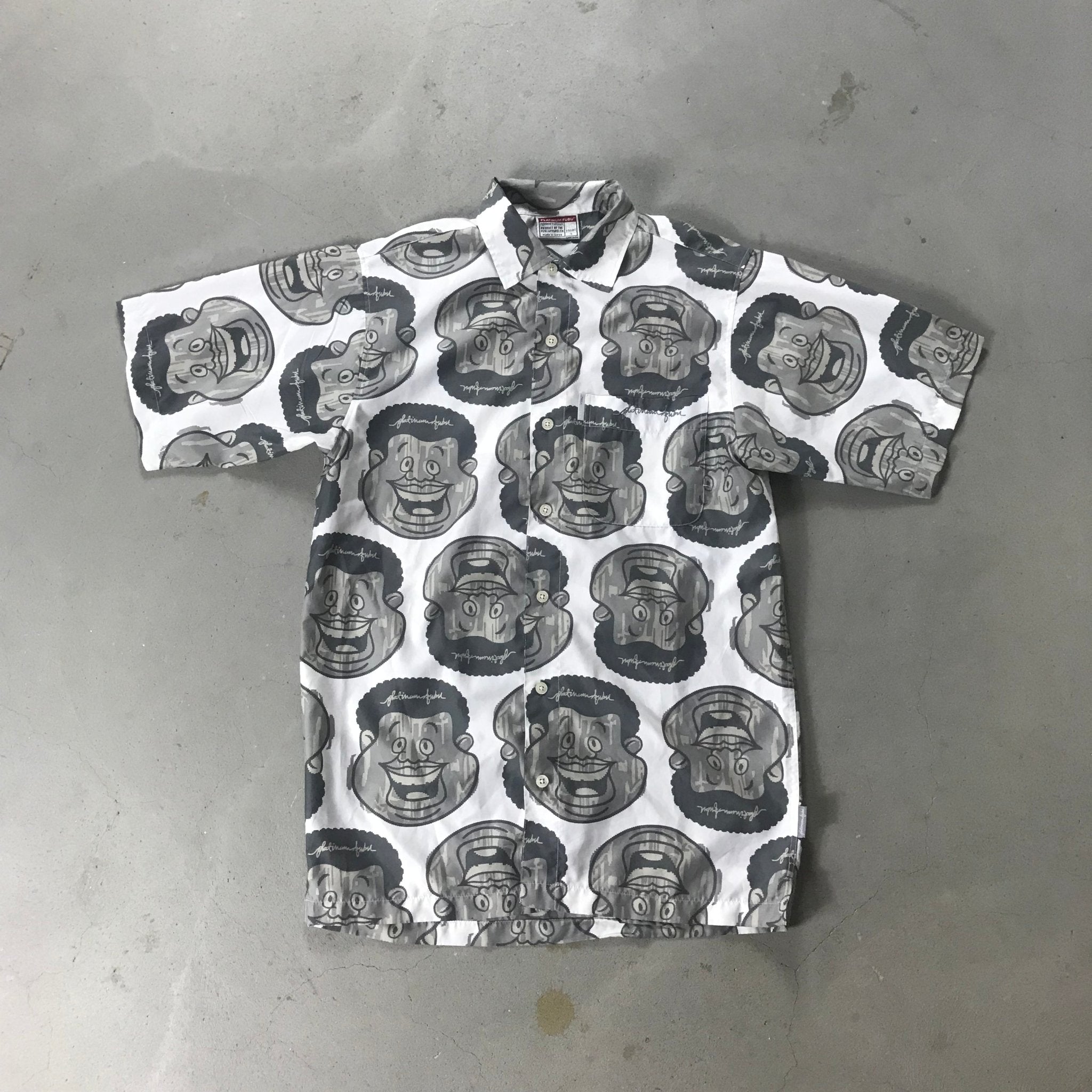 Fubu Platinum Vintage Button Shirt - vintage starter karlkani sergiotacchini