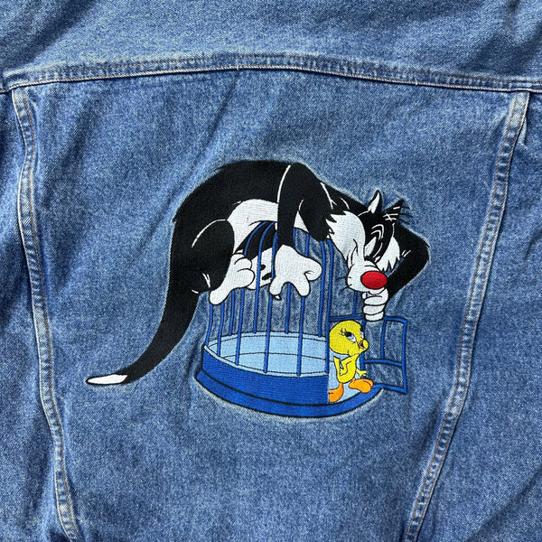 Looney Tunes Vintage Denim Jacket - vintage starter karlkani sergiotacchini