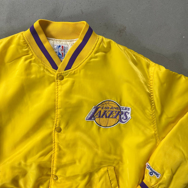 Los Angeles Lakers Vintage Spalding Satin Jacket - vintage starter karlkani sergiotacchini