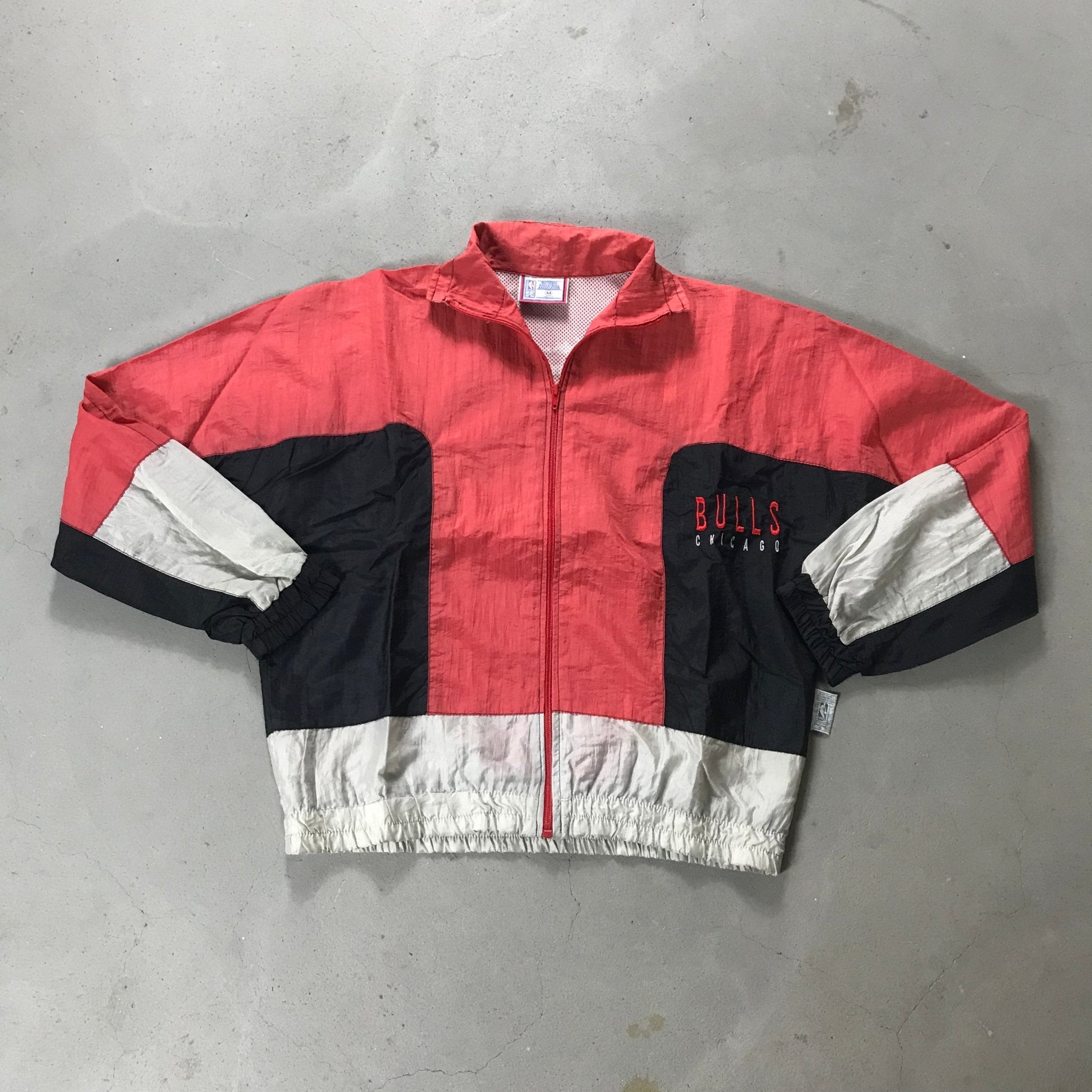 Chicago Bulls Spalding Vintage Track Top - vintage starter karlkani sergiotacchini