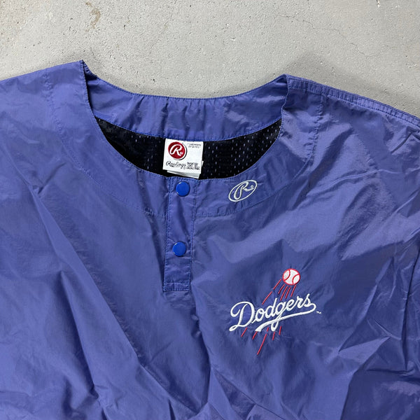 LA Dodgers Vintage Windbreaker Shirt - vintage starter karlkani sergiotacchini