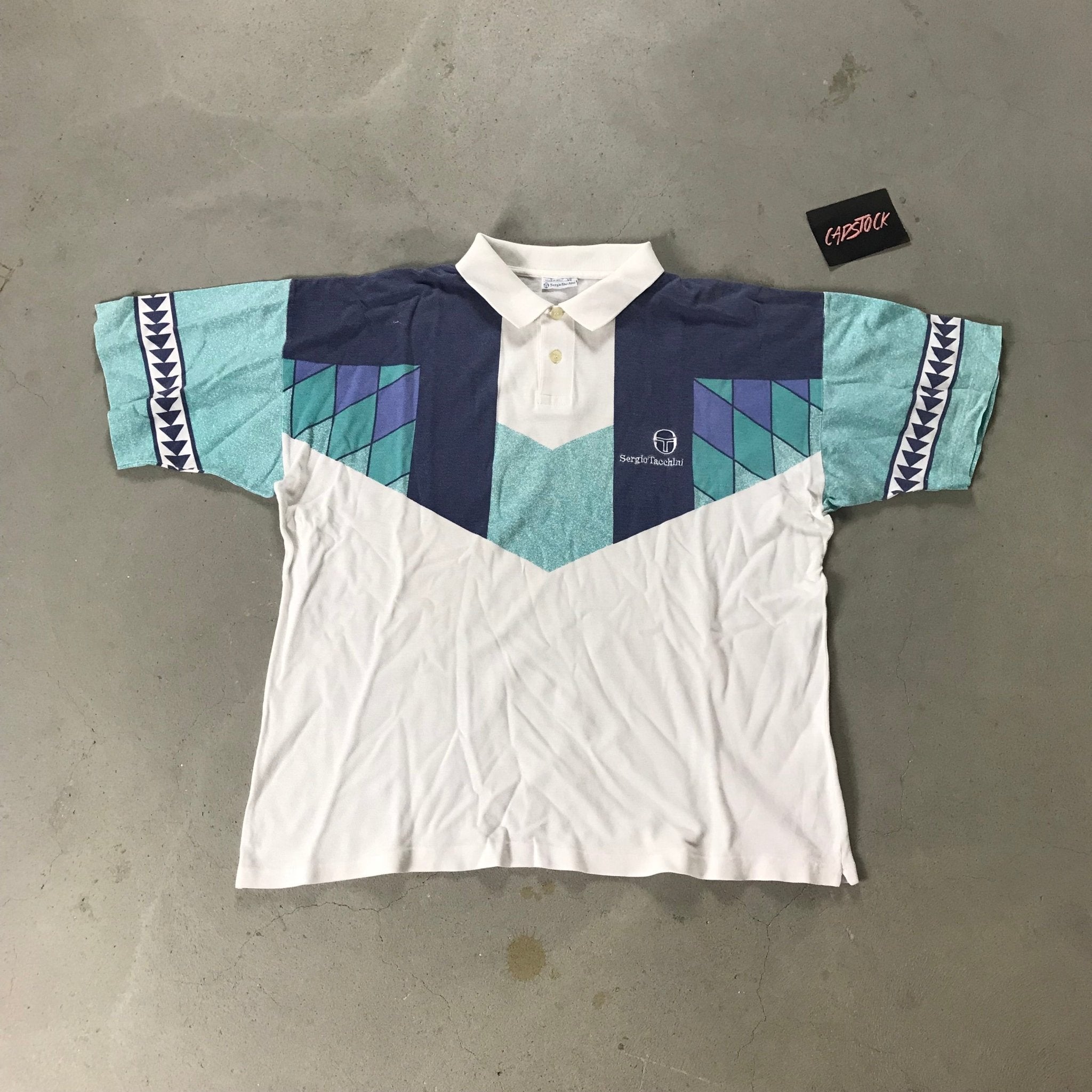 Sergio Tacchini Vintage Polo Shirt - vintage starter karlkani sergiotacchini