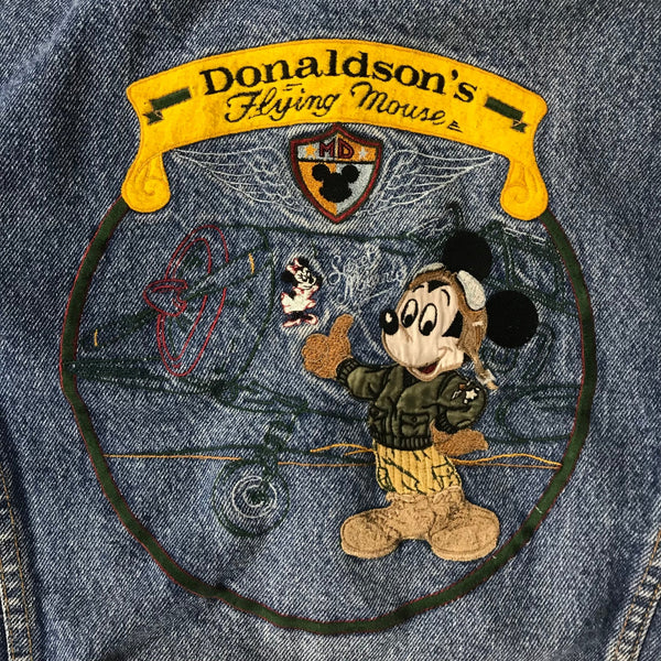 Mickey Mouse Vintage Denim Jacket - vintage starter karlkani sergiotacchini