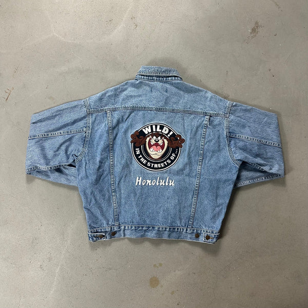 Looney Tunes Vintage Taz Honolulu Denim Jacket - vintage starter karlkani sergiotacchini
