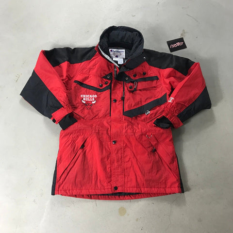 Chicago Bulls Champion Vintage Jacket - vintage starter karlkani sergiotacchini