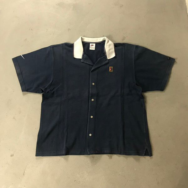 Nike Court Vintage Button Polo Shirt - vintage starter karlkani sergiotacchini