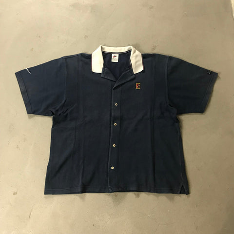 Nike Court Vintage Button Polo Shirt - vintage starter karlkani sergiotacchini