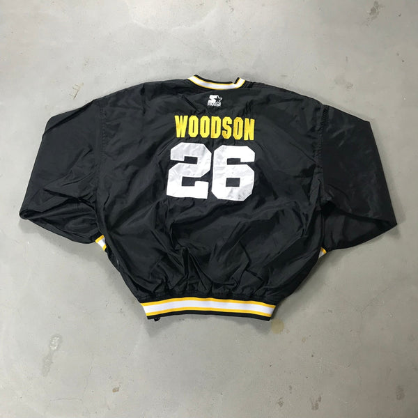 Pittsburgh Steelers Windbreaker Pullover Woodsman - vintage starter karlkani sergiotacchini