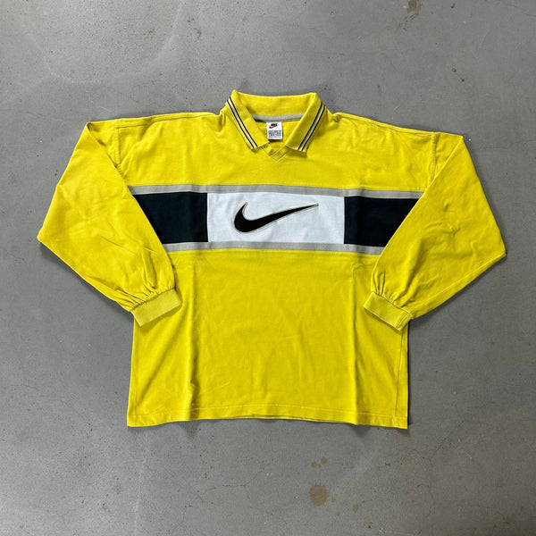 Nike Swoosh Vintage Longsleeve Polo - vintage starter karlkani sergiotacchini