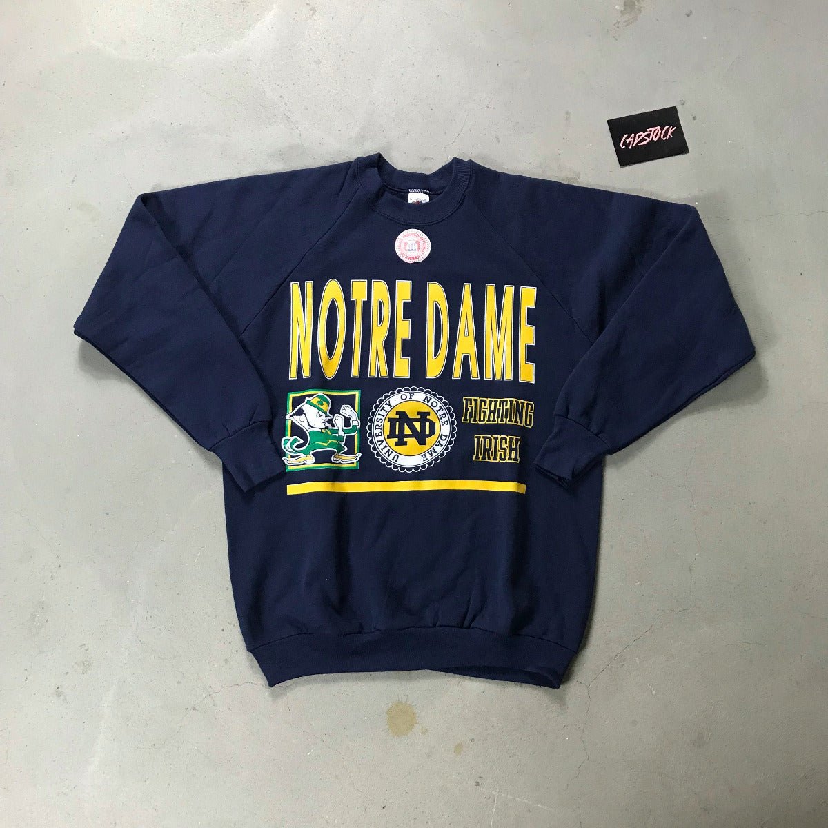 Notre Dame Fighting Irish Vintage Crewneck - vintage starter karlkani sergiotacchini
