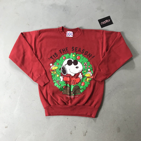 Peanuts Vintage Christmas Crewneck - vintage starter karlkani sergiotacchini