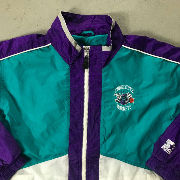 Charlotte Hornets Vintage Track Jacket - vintage starter karlkani sergiotacchini