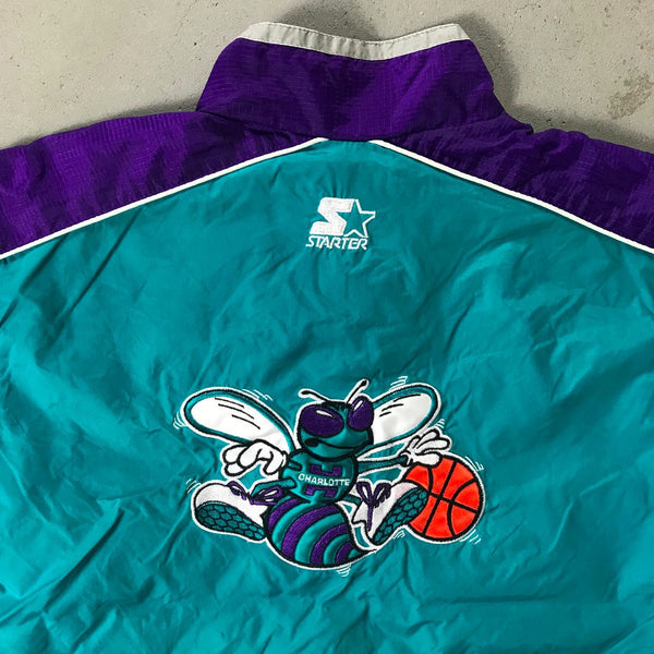 Charlotte Hornets Vintage Track Jacket - vintage starter karlkani sergiotacchini