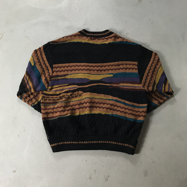 Leather Coogi Style Vintage Crewneck - vintage starter karlkani sergiotacchini